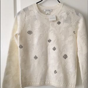 NWT Club Monoco Ivory Sweator with Sarvoski